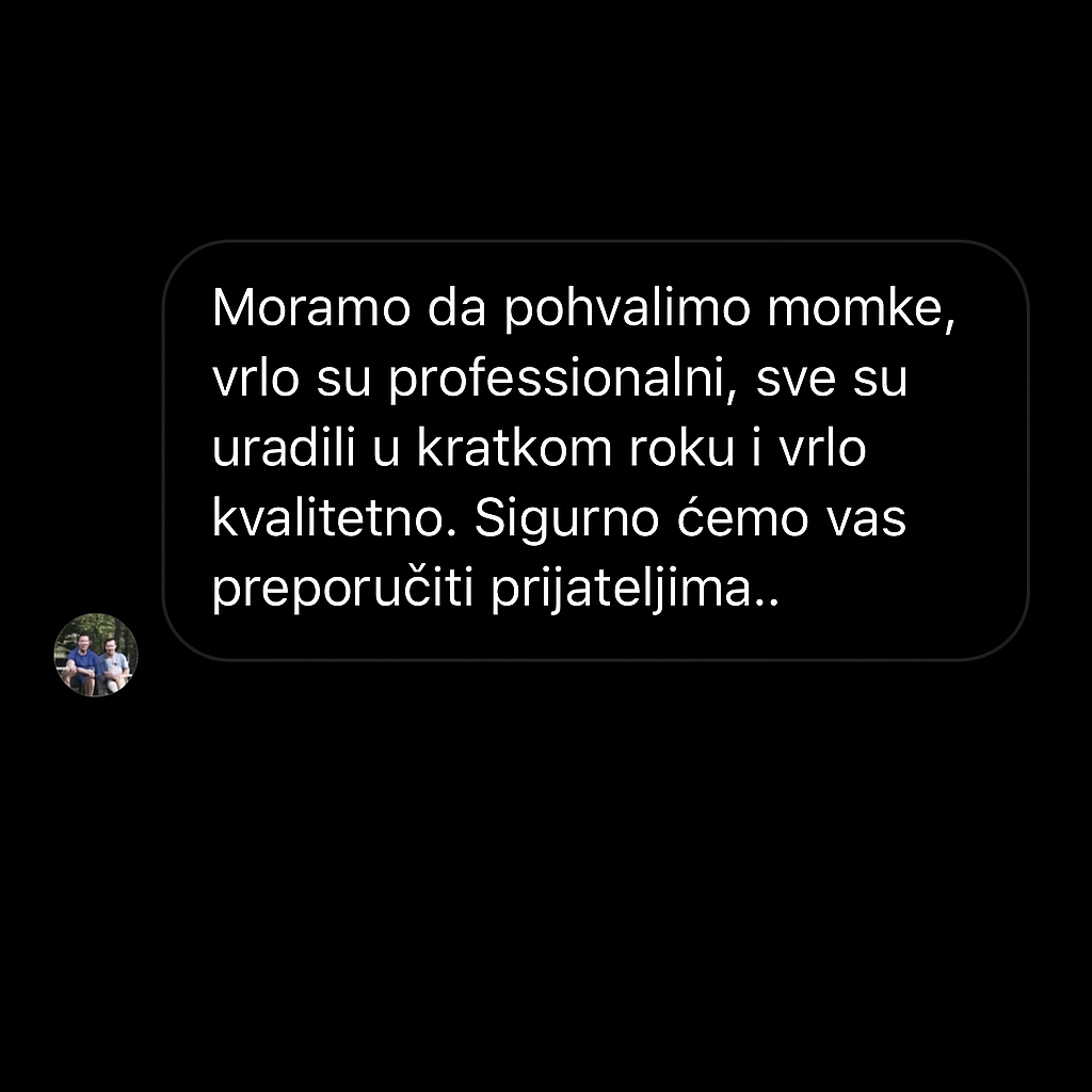 Screenshot poruka zadovoljnih klijenata 1 – preporuka za košenje trave